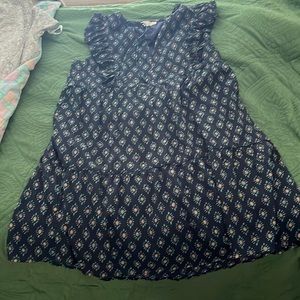 Cute lined navy print dress